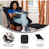 image:imageFlash Furniture Archer Saucer Chair with Folding Steel Frame Portable Oversized Saucer Chair for Dorm or Bedroom 28 Dusty Aqua Faux FurSoft Gold FrameBlack FabricBlack Frame