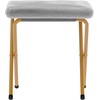 image:imageFlash Furniture Archer Saucer Chair with Folding Steel Frame Portable Oversized Saucer Chair for Dorm or Bedroom 28 Dusty Aqua Faux FurSoft Gold FrameGray FabricSoft Gold Frame