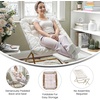 image:imageFlash Furniture Archer Saucer Chair with Folding Steel Frame Portable Oversized Saucer Chair for Dorm or Bedroom 28 Dusty Aqua Faux FurSoft Gold FrameIvory Faux Shearling FabricSoft Gold Frame