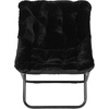 image:imageFlash Furniture Archer Saucer Chair with Folding Steel Frame Portable Oversized Saucer Chair for Dorm or Bedroom 28 Dusty Aqua Faux FurSoft Gold FrameBlack FabricBlack Frame