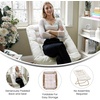 image:imageFlash Furniture Archer Saucer Chair with Folding Steel Frame Portable Oversized Saucer Chair for Dorm or Bedroom 28 Dusty Aqua Faux FurSoft Gold FrameIvory Faux Shearling FabricSoft Gold Frame