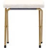 image:imageFlash Furniture Archer Saucer Chair with Folding Steel Frame Portable Oversized Saucer Chair for Dorm or Bedroom 28 Dusty Aqua Faux FurSoft Gold FrameIvory Faux Shearling FabricSoft Gold Frame