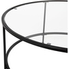 image:imageFlash Furniture Astoria Collection Round Coffee Table  Modern Clear Glass Coffee Table  Matte Gold FrameClear TopMatte Black Frame
