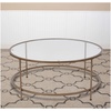 image:imageFlash Furniture Astoria Collection Round Coffee Table  Modern Clear Glass Coffee Table  Matte Gold FrameClearBrushed Gold