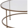 image:imageFlash Furniture Astoria Collection Round Coffee Table  Modern Clear Glass Coffee Table  Matte Gold FrameClearBrushed Gold