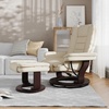 image:imageFlash Furniture Bali Contemporary MultiPosition LeatherSoft Recliner Chair with Ottoman 360Degree Swivel Recliner ChairOttoman Set BeigeBeige