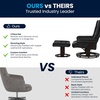 image:imageFlash Furniture Bali Contemporary MultiPosition LeatherSoft Recliner Chair with Ottoman 360Degree Swivel Recliner ChairOttoman Set BeigeBlack