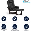 image:imageFlash Furniture Bali Contemporary MultiPosition LeatherSoft Recliner Chair with Ottoman 360Degree Swivel Recliner ChairOttoman Set BeigeBlack
