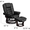 image:imageFlash Furniture Bali Contemporary MultiPosition LeatherSoft Recliner Chair with Ottoman 360Degree Swivel Recliner ChairOttoman Set BeigeBlack
