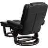 image:imageFlash Furniture Bali Contemporary MultiPosition LeatherSoft Recliner Chair with Ottoman 360Degree Swivel Recliner ChairOttoman Set BeigeBlack