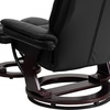 image:imageFlash Furniture Bali Contemporary MultiPosition LeatherSoft Recliner Chair with Ottoman 360Degree Swivel Recliner ChairOttoman Set BeigeBlack