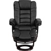 image:imageFlash Furniture Bali Contemporary MultiPosition LeatherSoft Recliner Chair with Ottoman 360Degree Swivel Recliner ChairOttoman Set BeigeBlack