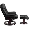 image:imageFlash Furniture Bali Contemporary MultiPosition LeatherSoft Recliner Chair with Ottoman 360Degree Swivel Recliner ChairOttoman Set BeigeBlack
