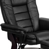 image:imageFlash Furniture Bali Contemporary MultiPosition LeatherSoft Recliner Chair with Ottoman 360Degree Swivel Recliner ChairOttoman Set BeigeBlack