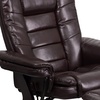 image:imageFlash Furniture Bali Contemporary MultiPosition LeatherSoft Recliner Chair with Ottoman 360Degree Swivel Recliner ChairOttoman Set BeigeBrown