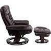 image:imageFlash Furniture Bali Contemporary MultiPosition LeatherSoft Recliner Chair with Ottoman 360Degree Swivel Recliner ChairOttoman Set BeigeBrown
