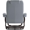 image:imageFlash Furniture Bali Contemporary MultiPosition Recliner with Horizontal Stitching and Ottoman with Swivel Mahogany Wood Base in Gray LeatherSoft
