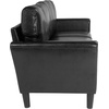 image:imageFlash Furniture Bari Upholstered Sofa in Black LeatherSoft