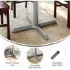image:imageFlash Furniture Beverly 30 x 30 Restaurant Table XBase with 3 Diameter Table Height Column Commercial XBase Cast Iron Restaurant Table Base SilverSolid