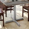 image:imageFlash Furniture Beverly 30 x 30 Restaurant Table XBase with 3 Diameter Table Height Column Commercial XBase Cast Iron Restaurant Table Base SilverSolid