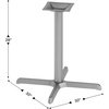 image:imageFlash Furniture Beverly 30 x 30 Restaurant Table XBase with 3 Diameter Table Height Column Commercial XBase Cast Iron Restaurant Table Base SilverSolid
