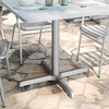image:imageFlash Furniture Beverly 30 x 30 Restaurant Table XBase with 3 Diameter Table Height Column Commercial XBase Cast Iron Restaurant Table Base SilverSolid