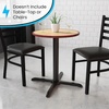 image:imageFlash Furniture Beverly 30 x 30 Restaurant Table XBase with 3 Diameter Table Height Column Commercial XBase Cast Iron Restaurant Table Base SilverXBase