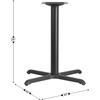 image:imageFlash Furniture Beverly 30 x 30 Restaurant Table XBase with 3 Diameter Table Height Column Commercial XBase Cast Iron Restaurant Table Base SilverXBase