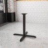 image:imageFlash Furniture Beverly 30 x 30 Restaurant Table XBase with 3 Diameter Table Height Column Commercial XBase Cast Iron Restaurant Table Base SilverXBase