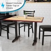 image:imageFlash Furniture Beverly 5 x 22 Restaurant Table TBase with 3 Diameter Table Height Column Commercial TBase Cast Iron Restaurant Table Base SilverBlack