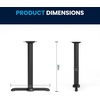 image:imageFlash Furniture Beverly 5 x 22 Restaurant Table TBase with 3 Diameter Table Height Column Commercial TBase Cast Iron Restaurant Table Base SilverBlack