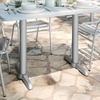 image:imageFlash Furniture Beverly 5 x 22 Restaurant Table TBase with 3 Diameter Table Height Column Commercial TBase Cast Iron Restaurant Table Base SilverSilver