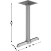 image:imageFlash Furniture Beverly 5 x 22 Restaurant Table TBase with 3 Diameter Table Height Column Commercial TBase Cast Iron Restaurant Table Base SilverSilver