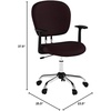 image:imageFlash Furniture Beverly MidBack Burgundy Mesh Padded Swivel Task Office Chair with Chrome Base and Arms