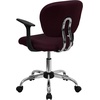 image:imageFlash Furniture Beverly MidBack Burgundy Mesh Padded Swivel Task Office Chair with Chrome Base and Arms