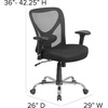 image:imageFlash Furniture Big amp Tall Office Chair  Adjustable Height Mesh Swivel Office Chair with WheelsBlack