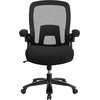image:imageFlash Furniture Big amp Tall Swivel Office and Gaming Chair with LeatherSoft Seat Mesh Office Chair with FlipUp Armrests and Adjustable Height BlackBlack FabricMesh
