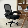 image:imageFlash Furniture Big amp Tall Swivel Office and Gaming Chair with LeatherSoft Seat Mesh Office Chair with FlipUp Armrests and Adjustable Height BlackBlack FabricMesh