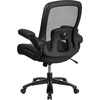 image:imageFlash Furniture Big amp Tall Swivel Office and Gaming Chair with LeatherSoft Seat Mesh Office Chair with FlipUp Armrests and Adjustable Height BlackBlack LeathersoftMesh