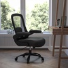 image:imageFlash Furniture Big amp Tall Swivel Office and Gaming Chair with LeatherSoft Seat Mesh Office Chair with FlipUp Armrests and Adjustable Height BlackBlack LeathersoftMesh