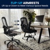 image:imageFlash Furniture Big amp Tall Swivel Office and Gaming Chair with LeatherSoft Seat Mesh Office Chair with FlipUp Armrests and Adjustable Height BlackBlack FabricMesh