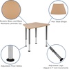 image:imageFlash Furniture Billie Hex Natural Collaborative Student Desk Adjustable from 223 to 34  Home and ClassroomHexagon
