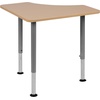 image:imageFlash Furniture Billie Hex Natural Collaborative Student Desk Adjustable from 223 to 34  Home and ClassroomTriangular
