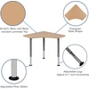 image:imageFlash Furniture Billie Hex Natural Collaborative Student Desk Adjustable from 223 to 34  Home and ClassroomTriangular