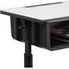 image:imageFlash Furniture Billie Open Front Student Desk for Classrooms or Remote Learning Height Adjust School Desk with Book Box and Bag Hooks BlackGraySet of 10