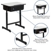 image:imageFlash Furniture Billie Open Front Student Desk for Classrooms or Remote Learning Height Adjust School Desk with Book Box and Bag Hooks BlackGraySet of 10