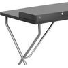 image:imageFlash Furniture Black Computer Desk with Raised Border and Silver Metal FrameBlack