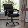 image:imageFlash Furniture Bodie MidBack Black LeatherSoft Contemporary Swivel Managers Office Chair with Arms