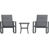 image:imageFlash Furniture Brazos 3 Piece Outdoor Rocking Chair Bistro Set with Flex Comfort Material and Metal Framed Glass Top Table BlackBlackBlack