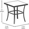 image:imageFlash Furniture Brazos 3 Piece Outdoor Rocking Chair Bistro Set with Flex Comfort Material and Metal Framed Glass Top Table BlackBlackBrown
